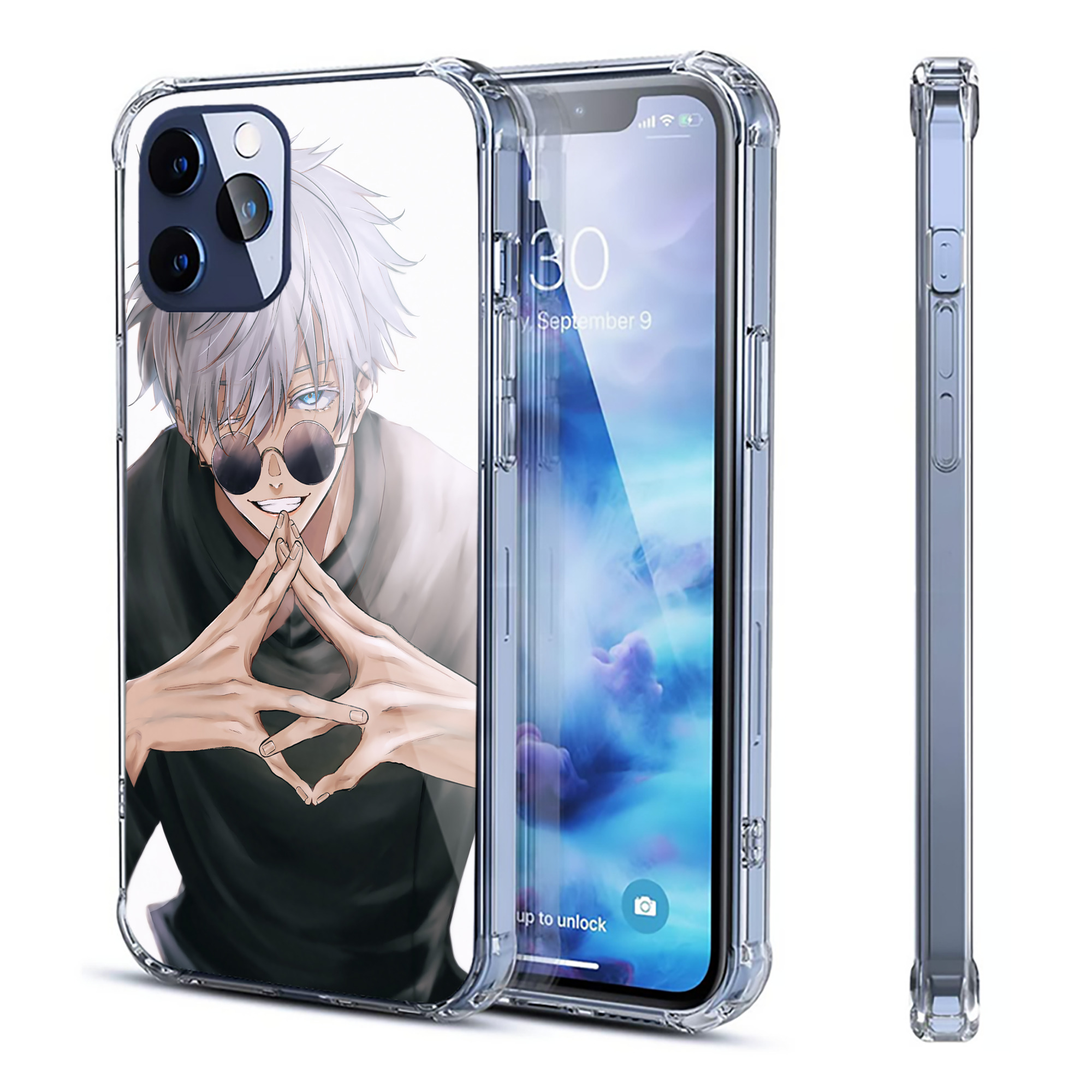 （画像用） 呪術廻戦 Jujutsu Kaisen 【iPhone 12シリーズ対応】透明スマホケース（クリアソフトケース）